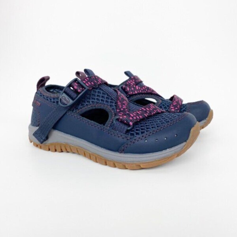 Chaco Girl's Navy Odyssey Mesh Outdoor Mesh Trekking Water Shoes Size 4